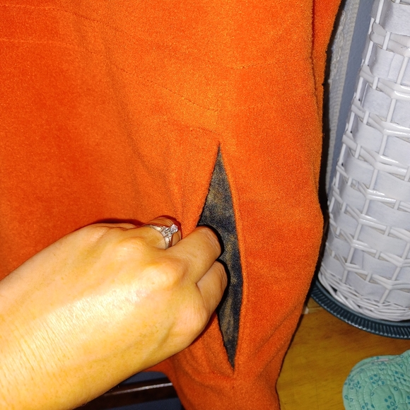 Men's XXL Columbia Orange/Camo Fleece Zip up Vest - Picture 5 of 9